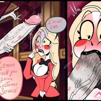 angel dust, charlie morningstar (hazbin hotel, hellaverse) created by ameizinglewds