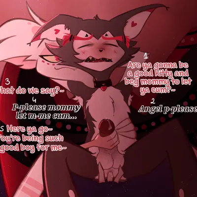 angel dust, husk (hazbin hotel) (hazbin hotel, hellaverse) created by catsnotart