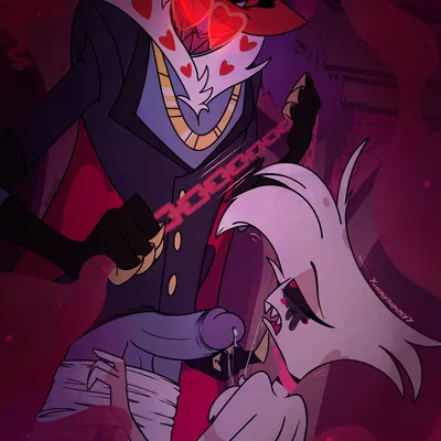 angel dust, valentino (hazbin hotel) (hazbin hotel, hellaverse) created by yummynommyy