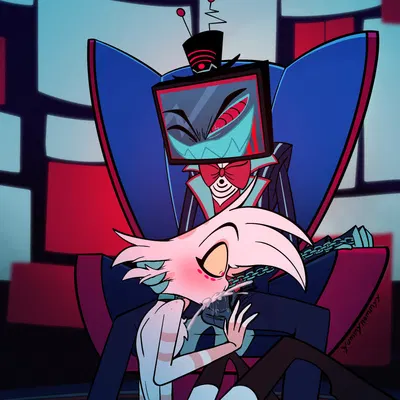 angel dust, vox (hazbin hotel) (hazbin hotel, hellaverse) created by yummynommyy