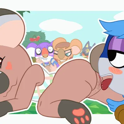 ankha (animal crossing), canberra (animal crossing), melba (animal crossing) (animal crossing, nintendo) created by weirdkoaladream