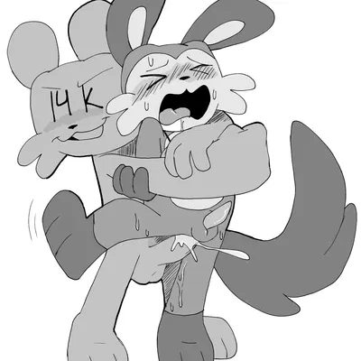 anon, anthro anon, cheeky chilla (pachi rizuu) (mob entertainment, poppy playtime) created by pachi rizuu