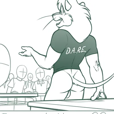 anon, daren the lion (d.a.r.e.) created by redout