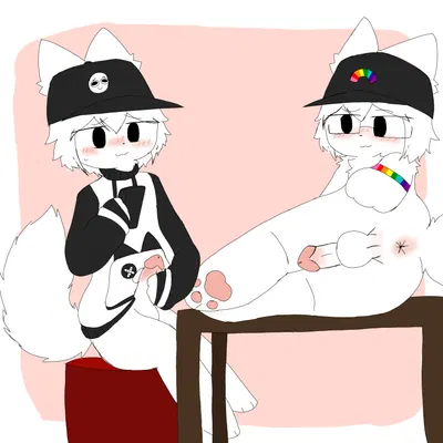 anthro, anus, balls, black eyes