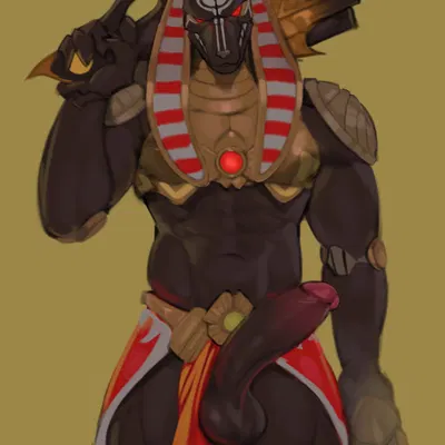 anubis, anubis reaper, reaper (overwatch) (blizzard entertainment, egyptian mythology) created by kogito