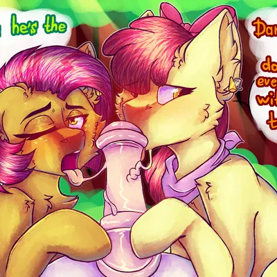 apple bloom (mlp), babs seed (mlp), featherweight (mlp) (friendship is magic, hasbro) created by black marker (artist)