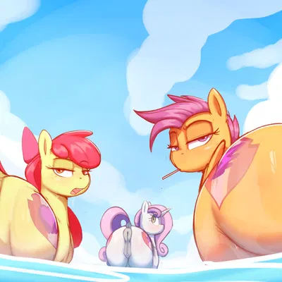apple bloom (mlp), scootaloo (mlp), sweetie belle (mlp) (friendship is magic, hasbro) created by welost