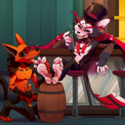 ashfall (ashdemonwolf), fan character, husk (hazbin hotel) (hazbin hotel, hellaverse) created by 3rdharleyjoe