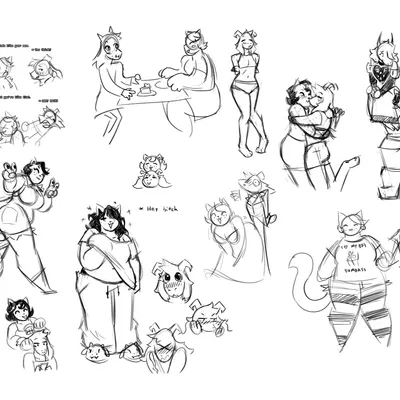 asriel dreemurr, catty cattenheimer (deltarune, swapfell) created by dracozhilla