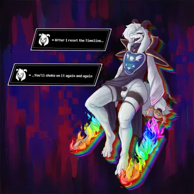 asriel dreemurr (god form) (undertale, undertale (series)) created by arino