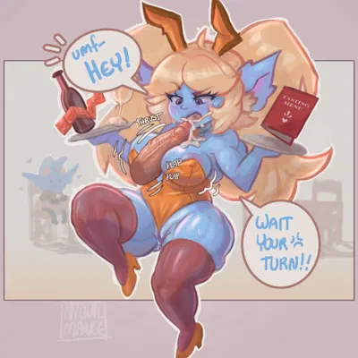 background character, poppy (lol), rumble (lol) (league of legends, riot games) created by nyquilmance