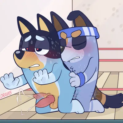 bandit heeler, stripe heeler (bluey (series)) created by porldraws