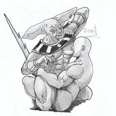 beerus (dragon ball, dragon ball super) created by pinumontbalou