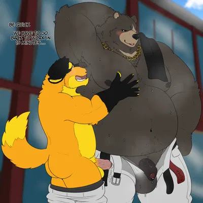 ben bigger, jake (jakethenerdyfox) (mihoyo, mythology) created by sacherbullbear