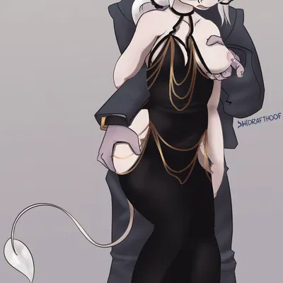 betty brown (hollow hip backless chain dress) created by drafthoof