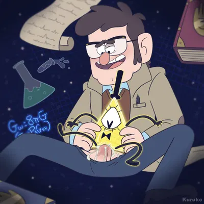 bill cipher, ford pines (disney, gravity falls) created by kuruko