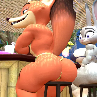 birdo (character), judy hopps, nick wilde (disney, mario bros) created by daemont92