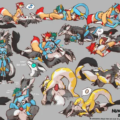 blahaj, dilres (foxixus), lara (ixunsfw) (ikea, mythology) created by nukkir