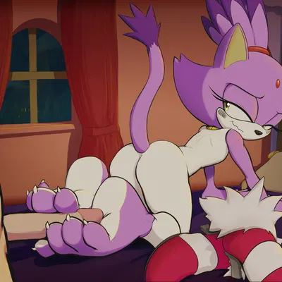 blaze the cat (sega, sonic the hedgehog (series)) created by spikeybluething