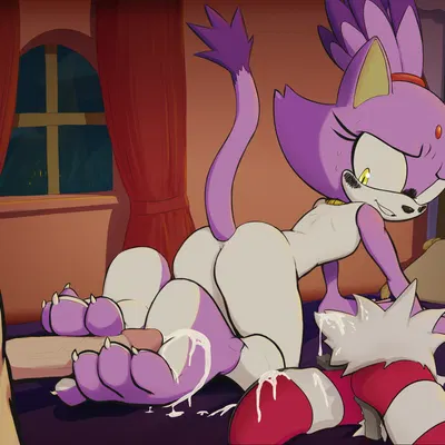 blaze the cat (sega, sonic the hedgehog (series)) created by spikeybluething
