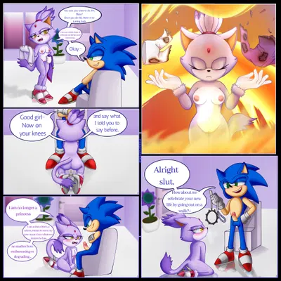 blaze the cat, sonic the hedgehog (sega, sonic the hedgehog (series)) created by dreamlandnsfw