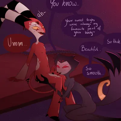 blitzo (helluva boss), stolas (helluva boss) (hellaverse, helluva boss) created by catsnotart