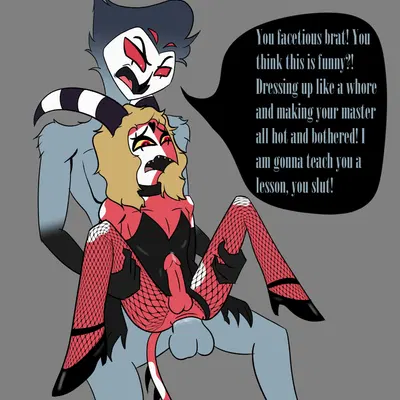 blitzo (helluva boss), stolas (helluva boss) (hellaverse, helluva boss) created by reachahighernoon