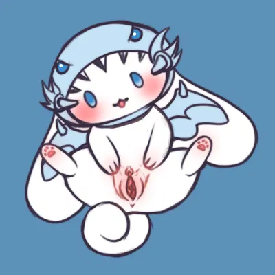 blue-eyes white dragon, cinnamon (cinnamoroll) (cinnamoroll, sanrio) created by isatanaris