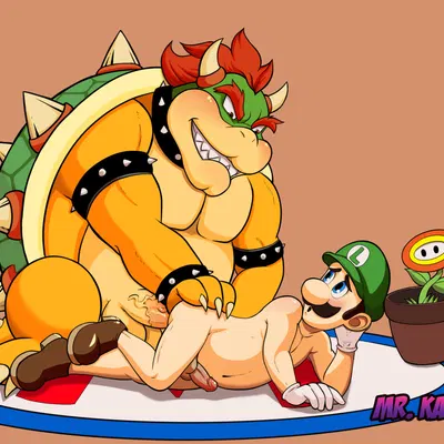 bowser, luigi (mario bros, nintendo) created by mrkatman