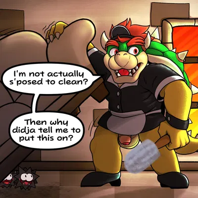 bowser (mario bros, nintendo) created by trashbadger