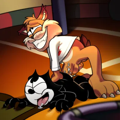 bubsy bobcat, felix the cat (bubsy (series), felix the cat (series)) created by hairlessboyblunder