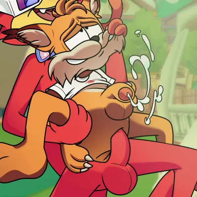 bubsy bobcat, wacky laffenbutter (toontown) (bubsy (series)) created by hairlessboyblunder