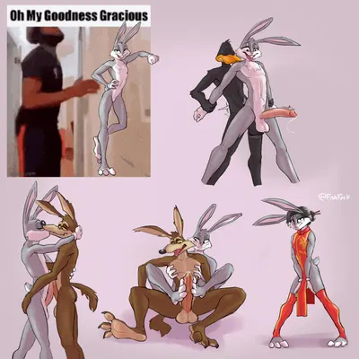bugs bunny, daffy duck, wile e. coyote (looney tunes, oh my goodness gracious) created by joeyjazz
