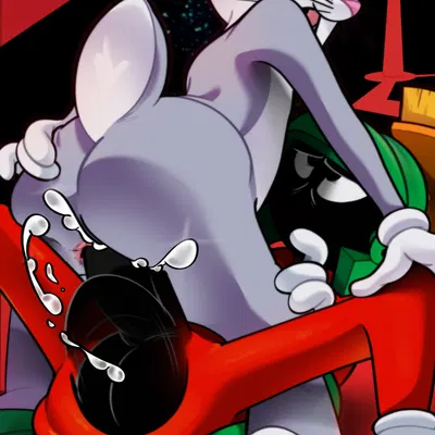 bugs bunny, marvin the martian (looney tunes, warner brothers) created by hairlessboyblunder