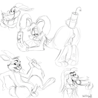 buster bunny, march hare (disney), rabbit (winnie the pooh) (alice in wonderland, disney) created by yaoifairy