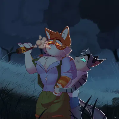 calvin mcmurray, rocky rickaby (lackadaisy) created by hoitfay