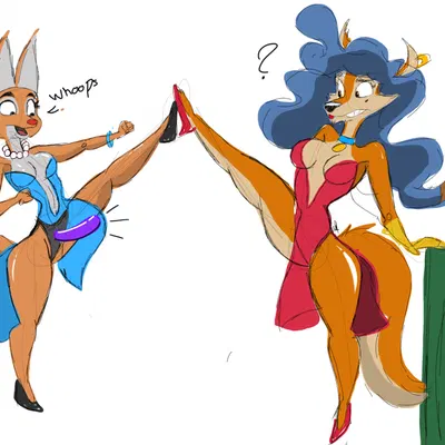 carmelita fox, diane foxington (dreamworks, sly cooper (series)) created by jrxt