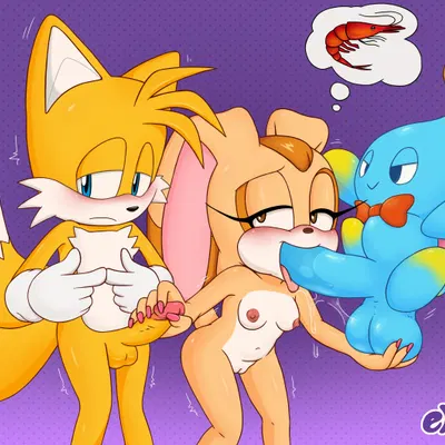 cheese the chao, cream the rabbit, miles prower (sega, sonic the hedgehog (series)) created by excito