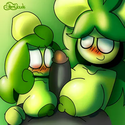 chennae (unfortu-nate), gertie (unfortu-nate) (nintendo, pokemon) created by filthycottonart, unfortu-nate