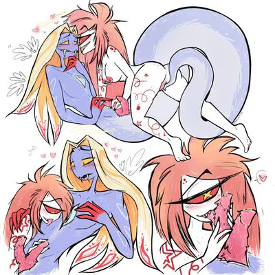 cherri bomb (hazbin hotel), sir pentious (hazbin hotel) (hazbin hotel, hellaverse) created by twiggietime