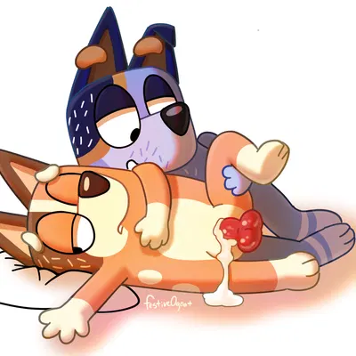 chilli heeler, stripe heeler (bluey (series)) created by festive0goat