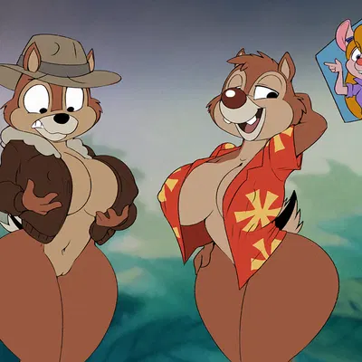 chip (disney), dale (disney), gadget hackwrench (chip 'n dale rescue rangers, disney) created by dracojeff