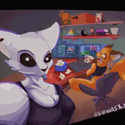 chloe (animatedmau), rey (animatedmau) (other side) created by sir waska