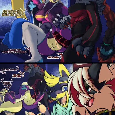 cilan (tattoorexy), rena (cameron7954), samika (furry fox x3) (bandai namco, digimon) created by tattoorexy