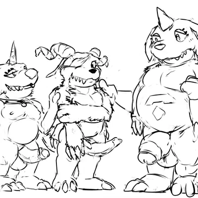 cosmo gabumon, garabumon (bandai namco, digimon) created by sticky fingers (artist)