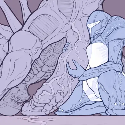 dark samus (alien (franchise), gigeresque (genre)) created by demimond23, third-party edit