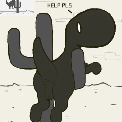 dinosaur (google chrome) (google, google chrome) created by notsafeforwanking