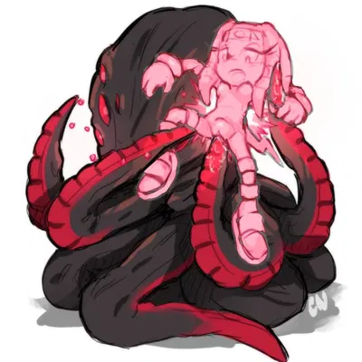 doom morph shadow, shadow the hedgehog, tikal the echidna (sega, sonic adventure) created by cylent nite