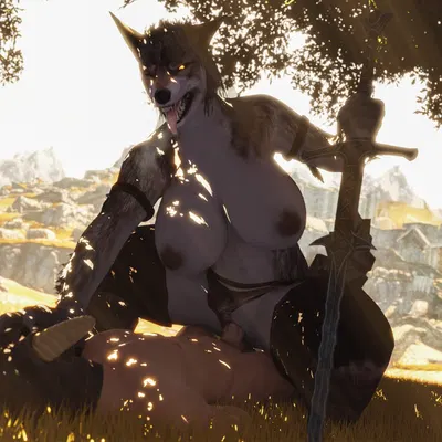 dovahkiin, skyrim werewolf (bethesda game studios, microsoft) created by elisasharky (artist)