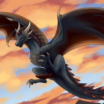 drogon (european mythology, game of thrones) created by muskydusky